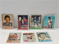 Lot of 7 1970’s Hockey Cards