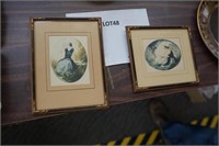 2-1930's Icart-style prints, signed Hardy