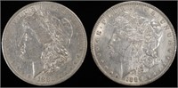 1883-O & 1889 MORGAN DOLLARS AU/BU