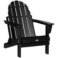 $204  Black Plastic Adirondack Chair for Patio Dec