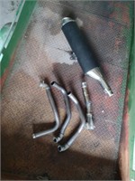 Exhaust muffler system for a motorcycle