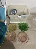 Tote of Glassware