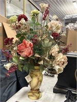Vase and floral arrangement