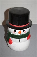 CERAMIC SNOWMAN COOKIE JAR