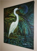 Crane Painting - Singed