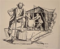 Third Tom Dooley Colorado Mining Lithograph