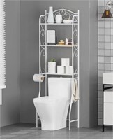 Over The Toilet Storage Shelf, 3-Tier White color