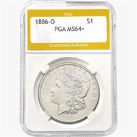 1886-O Morgan Silver Dollar PGA MS64+