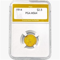 1914 $2.50 Gold Quarter Eagle PGA MS64