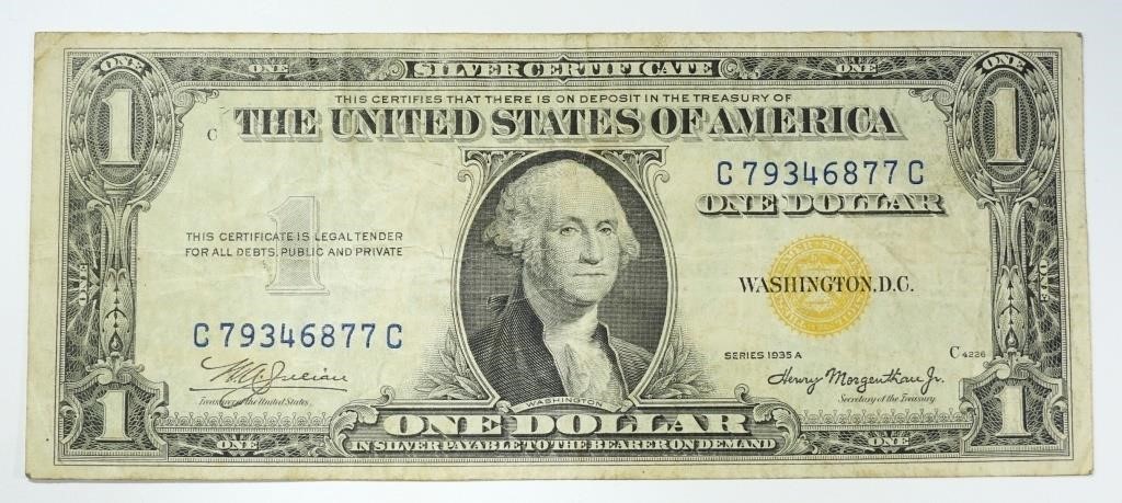 1935A $1 NORTH AFRICA SILVER CERTIFICATE