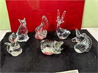 *HEAVY LEAD CRYSTAL FIGURINE/PAPERWEIGHTS-ANIMALS