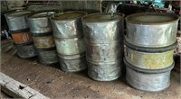 Five Stainless Steel Coca-Cola Syrup Drums