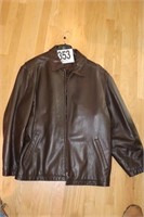 Jos. A. Banks Brown Leather Jacket (Size XXL)