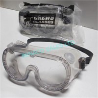 LOT, 5X CREWS NEW SAFETY GOGGLES