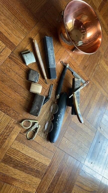 Antique Grooming Tools and Spectacles