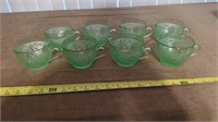 TIARA CHANTILLY GREEN GLASS MUGS