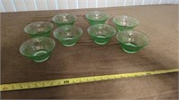 TIARA CHANTILLY GREEN GLASS BOWLS