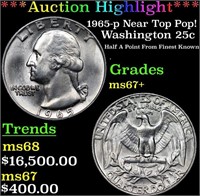 ***Auction Highlight*** 1965-p Washington Quarter