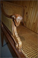 Antique Style Caned Lounge Bench