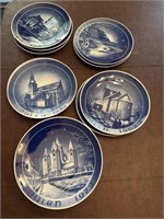 14 HOLMES KIRKE BLUE PLATES - MADE IN GERMANY