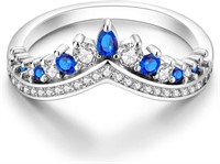Dazzling 1.11ct Blue & White Sapphire Ring