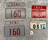 Assorted vintage club plates