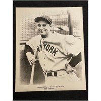 Vintage Lou Gehrig 8x10 Baseball Premium
