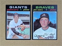 1971 Topps Gaylord Perry & Phil Niekro Cards