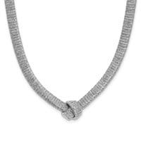 Sterling Silver Wrapped Knot Necklace