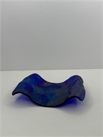 Decorative Blue Glass Tray