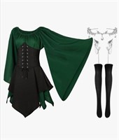 New (Size M ) 4 Pcs Women Elf Costume Renaissance