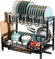 Boosiny Dish Drying Rack and Drainboard Set for Ki