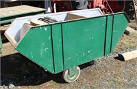 Painted Rolling Metal Cart