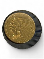 1915 Indian head $2 1/2 Gold Coin