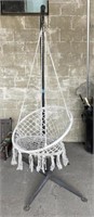 (AF) Metal Hanging Woven Chair 85”