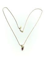 14k gold necklace with pendant