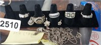 LOT OF STERLING SILVER JEWELRY ( 35.9) GRAMS
