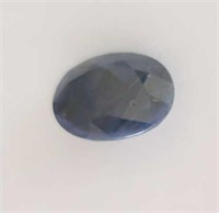 Oval cut Sapphire deep purplish blue 7.15ct