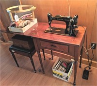 Singer Sewing Machine, Cabinet, Materials
