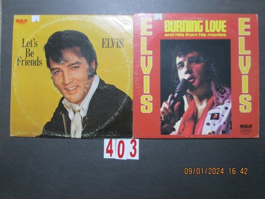 June 2024 Collectible Record Albumns - Elvis & Others