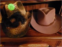 MENS COWBOY HATS- ONE IS FEATHERED