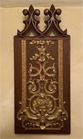 Gilded Neoclassical Mahogany Wall Plaque