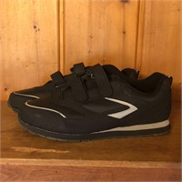 Mens Silver Series Black Velcro Closure Shoes