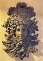Bronzed Iron Neoclassical Wall Plaque