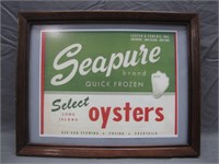Vintage Seapure Oysters Framed Print