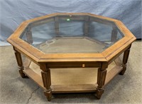 Glass Top Octagon Coffee Table