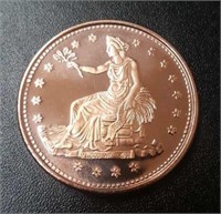 1 Ounce Sitting Liberty Copper Round #1