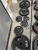 WEIGHT LIFTING POLE AND WEIGHT SET RETAIL $350