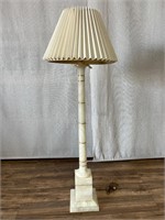 Marble Column Style Floor Lamp with Shade