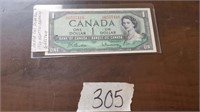 1954 Canada One Dollar Bill